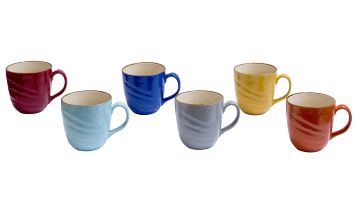 TAZZA MEDITERRANEO COLORI ASSORTITI H 10X9X9CM