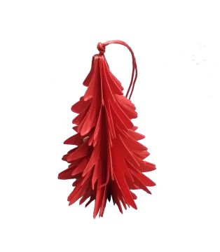 ALBERO DI NATALE IN CARTA H. 12CM ROSSO
