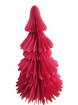 ALBERO DI NATALE IN CARTA H. 30CM ROSSO