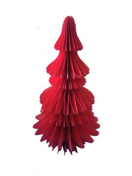 ALBERO DI NATALE IN CARTA H. 40CM ROSSO