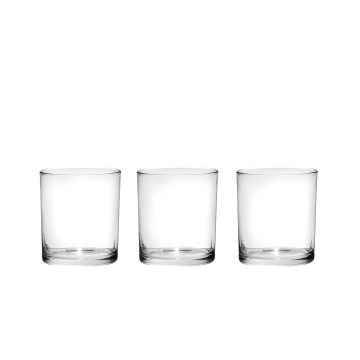 SET 3 BICCHIERI DA ACQUA LINEA LINDA VETRO TRASPARENTE 220ML