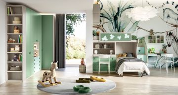 CAMERETTA GIESSEGI MOD. JOB CENERE WOOD SALVIA E LATTEMENTA