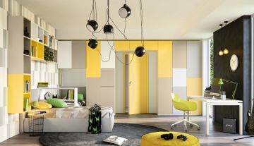 CAMERETTA GIESSEGI MOD.  JOB BIANCO GIALLO VISONE E TELE