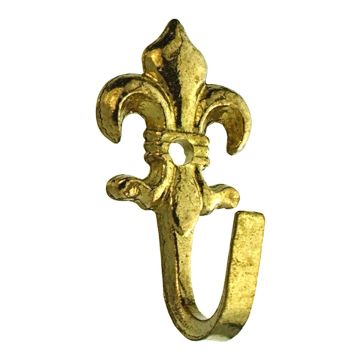 SET 4 GANCI DECORATIVI IN OTTONE DORATO
