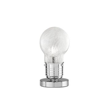 LAMPADA DA TAVOLO LAMPADINA CROMATO 15X28CM - 1XE14 MAX 40W