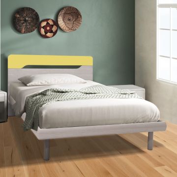 LETTO MOD. FLY 1 PIAZZA E 1/2 CON GIROLETTO CENERE WOOD