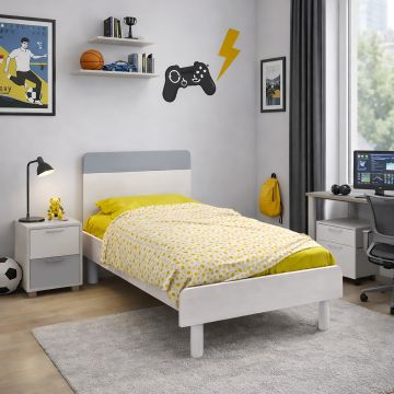 LETTO SINGOLO CON GIROLETTO MOD.CABRIO ROVERE PANNA E AVIO