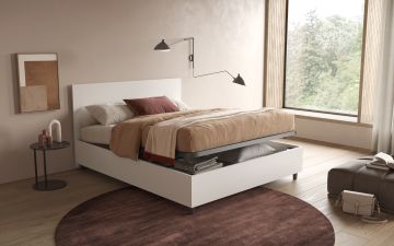 LETTO MATRIMONIALE CON CONTENITORE CANAPA