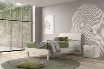 LETTO SINGOLO CON GIROLETTO MOD.EGOS OLMO