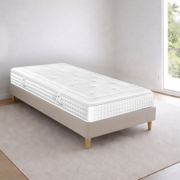 MATERASSO MOD.DUAL 1 PIAZZA E 1/2 CON TOPPER 120X190CM A MOLLE INDIPENDENTI E MEMORY FOAM