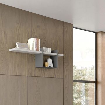 MENSOLA MOD. GALLERY CM 123 CANAPA E GRIGIO