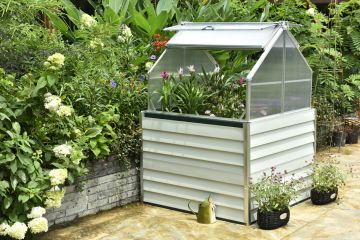BOX PORTA FIORI ACCIAIO/ALLUMINIO/POLICARBONATO 120X62X166CM
