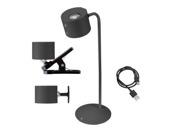 LAMPADA RICARICABILE BIFACCIALE 3IN1 LUMINI' NERA