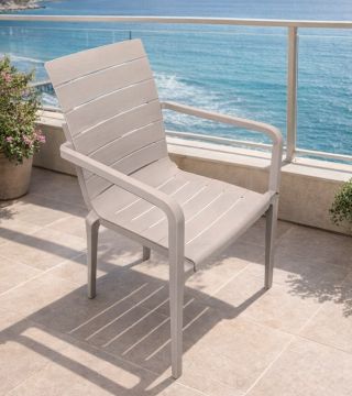 SEDIA DA ESTERNO MOD. ELEGANT IN RESINA CAPPUCCINO