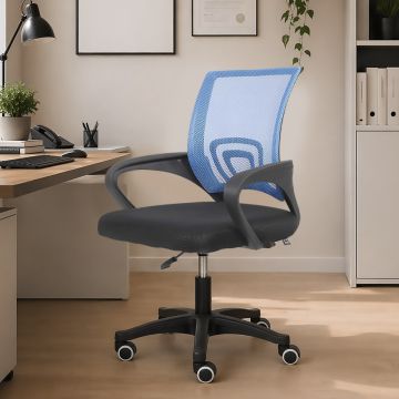 SEDIA UFFICIO MOD. PROVIDENCE BLU E NERA