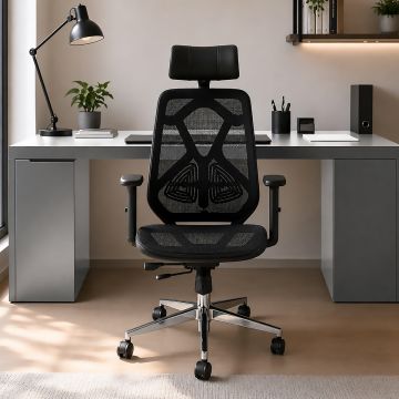 SEDIA UFFICIO MOD. DAFNE PLUS H BLACK NERA