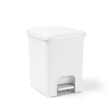 PATTUMIERA LOOP BIANCA  21X21X28.5CM 6LT 
