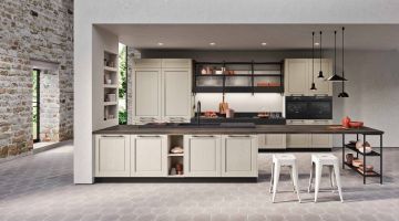 CUCINA COMPONIBILE MOD. CLOE LACCATO MANDORLA