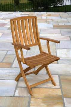 SEDIA DA ESTERNO MOD. NAVIS IN LEGNO DI ACACIA