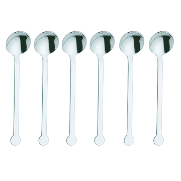 SET 6 CUCCHIAINI MOKA RIFLESSO IN ACCIAIO INOX