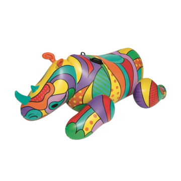 CAVALCABILE RINOCERONTE POP 201X102CM MULTICOLORE