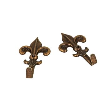 SET 5 APPENDIQUADRI A GIGLIO 19X32 FINITURA BRONZATA 