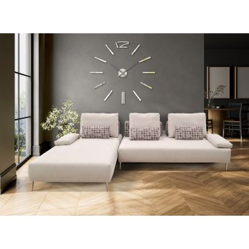 SALOTTO TRASFORMABILE MOD. EDWARD IN TESSUTO CREMA E BORDEAUX