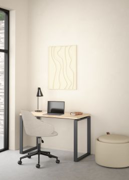SCRIVANIA MOD. SIGN CM 120X60 H. 75.6 JACKSON HICKORY E ANTRACITE