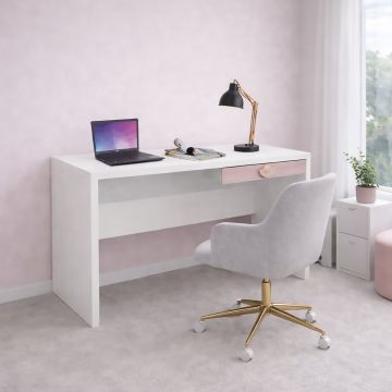 SCRIVANIA MOD. JOB CM 120X58 H. 75 FRASSINO NUVOLA E CENERE WOOD
