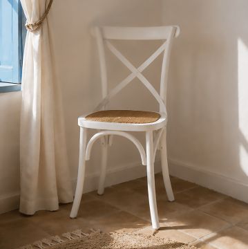 SEDIA ART. 6086 LACCATA BIANCA