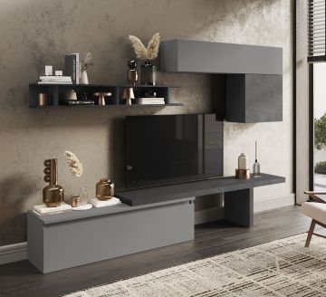 SOGGIORNO MOD. INFINITY 2.0 PIOMBO E ARDESIA