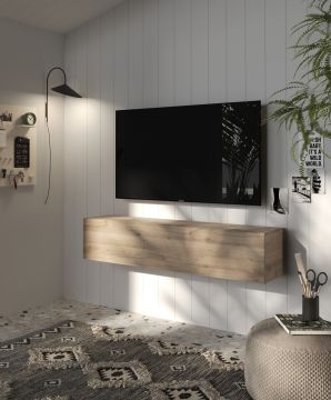 BASE SOGGIORNO PORTA TV MOD. INFINITY 2.0 CM 138X30 H. 29 CADIZ OAK