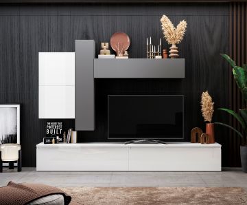 SOGGIORNO MOD. INFINITY 2.0 ARDESIA/BIANCO LUCIDO 