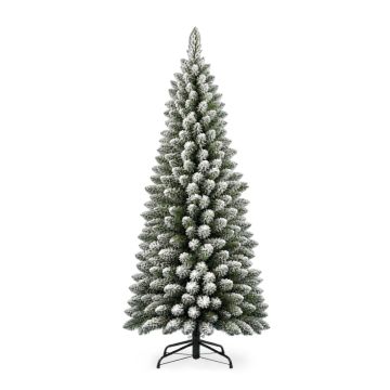 ALBERO DI NATALE FLOCCATO MOD. SILVESTRE H. 150CM
