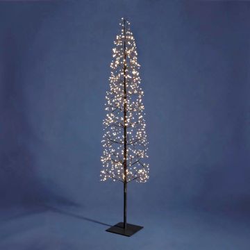 ALERO LUMINOSO SLIM IN METALLO NERO 708 LED BIANCO CALDO H.150CM CON ADATTATORE