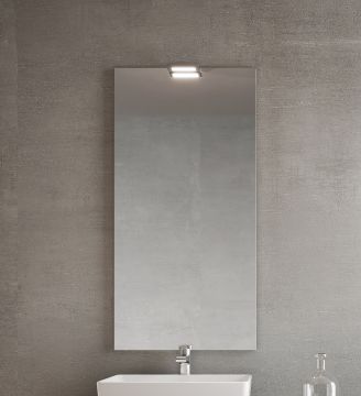SPECCHIERA PANORAMICA CM 52 CON LAMPADA LED