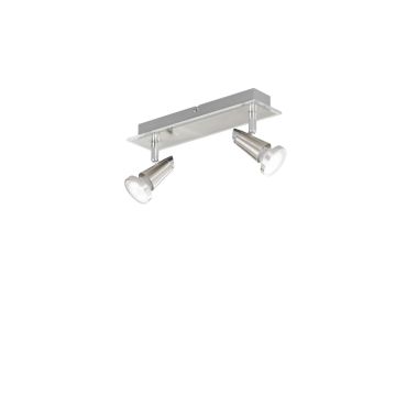 SPOT A LED MIAMI NIKEL 28X7 H. 14.5CM - 2XGU10 MAX 35W 2700K 400lm