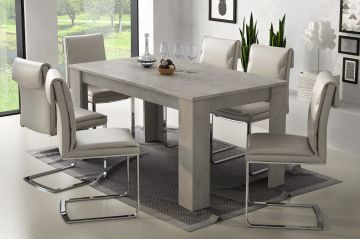 TAVOLO MOD. ULRICH IV ALLUNGABILE CM 160X88 LIGHT BETON