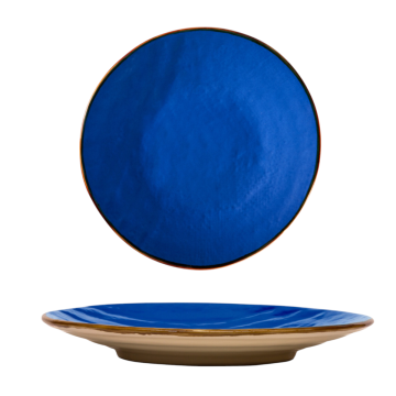 LINEA MEDITERRANEO - PIATTO DESSERT BLU IN GRES DIAM 20CM H 3CM