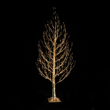 ALBERO LUMINOSO TIGLIO ORO 800 LED BIANCO CALDO H.150CM CON ADATTATORE