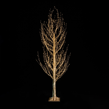 ALBERO LUMINOSO TIGLIO ORO 1100 LED BIANCO CALDO H.180CM CON ADATTATORE