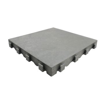 PIASTRELLA MIXTILE DA ESTERNO AD INCASTRO IN WPC CM 40X40 CEMENTO 