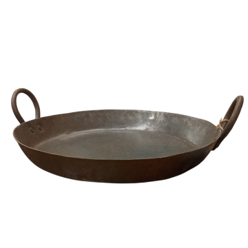 PADELLA DECORATIVA IN FERRO ANTICO 43X35 H.12 CM 