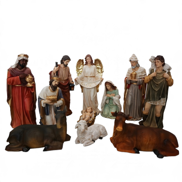 SET 11PZ NATIVITA' IN POLIRESINA H. 80CM
