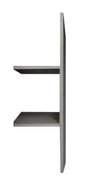 DIVISORIO C/2 RIPIANI TRAMA GREY CM43,2X56 H125   SPESS.2,5