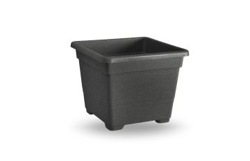 VASO QUADRATO 45X45X36CM IN PLASTICA ANTRACITE