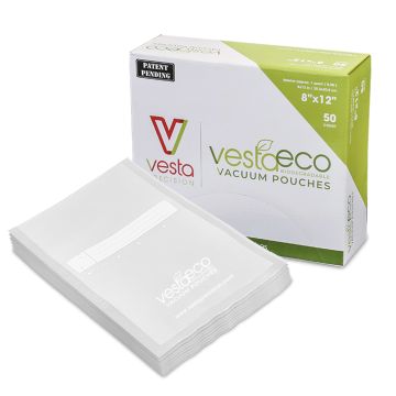 VESTA - 50 SACCHETTI BIODEGRADABILI PER SOTTOVUOTO 20X30 TRASPARENTI 