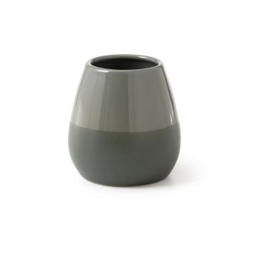 LINEA WILMA - BICCHIERE PORTASPAZZOLINI IN CERAMICA VERDE SALVIA 