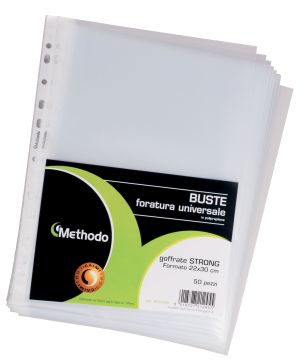 SET 50 BUSTE FORATE IN PPL MEDIUM 22X30CM