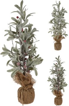 ALBERO CON FOGLIE E BACCHE H. 45CM ASSORTITO